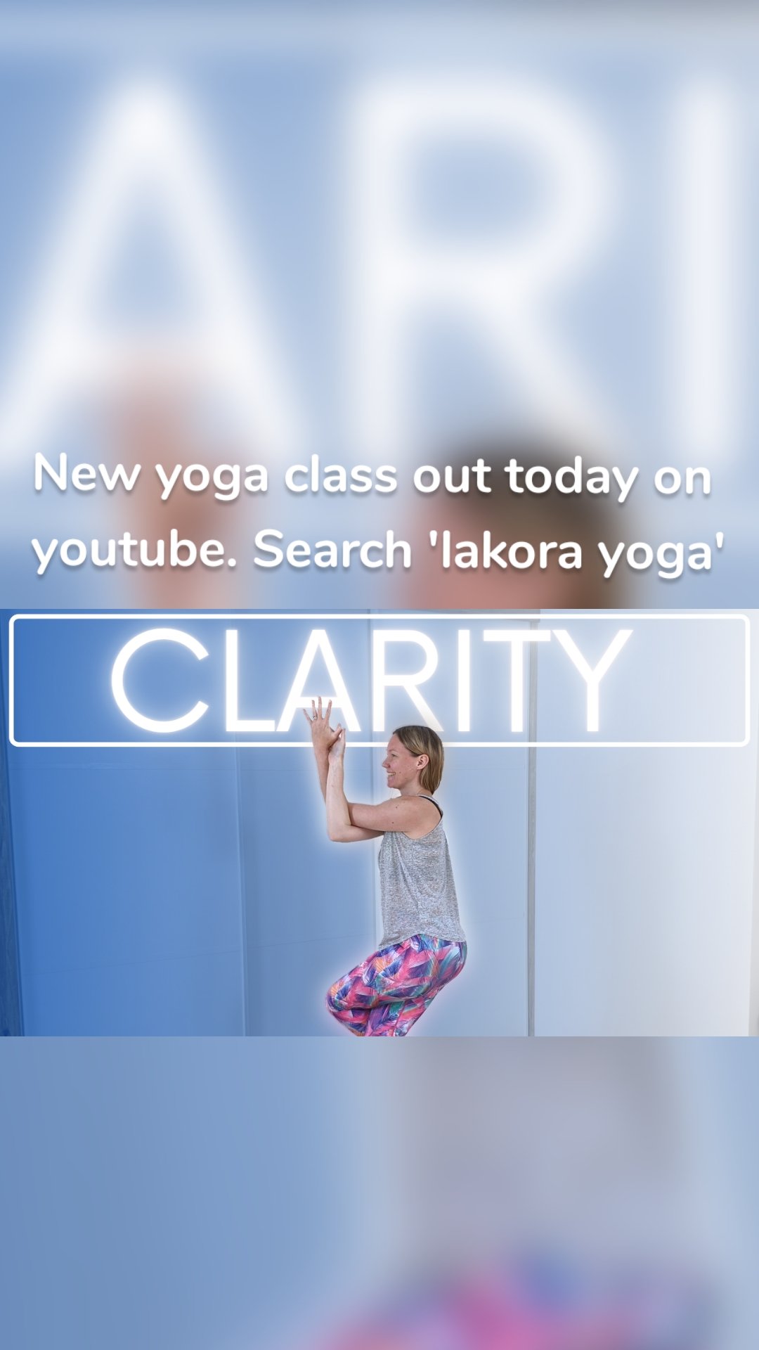 New yoga class out today on youtube. Search 'lakora yoga'